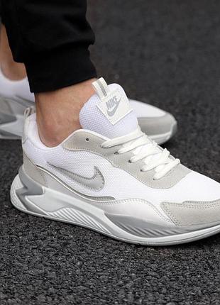 Кроссовки nike белые с сеточкой мужские весна 43