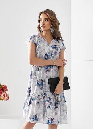 Платье 429 / 479 синее лист