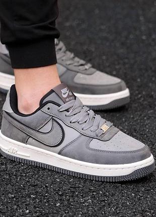 Кеды nike air force 1 low серые мужские весна 41