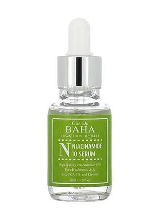 Cos de baha niacinamide 10% + zinc 1% serum сироватка для обличчя 30 мл