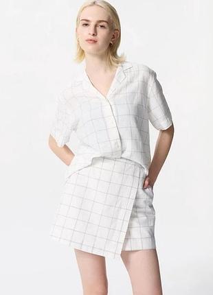 Льняна спідниця шорти від uniqlo s m
