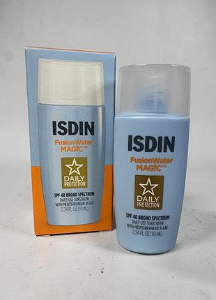 Водостійкий сонцезахисний крем з spf40 isdin fusion water magic spf40, 10 мл