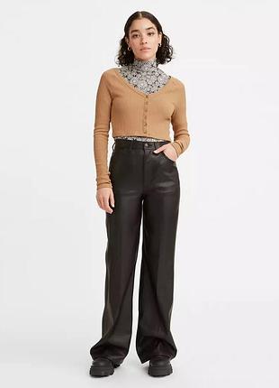 Джинси levi’s premium 70’s flare faux leather jeans