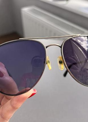Чоловічі сонцезахисні окуляри aviator краплі поляризація скляні чорні металева оправа