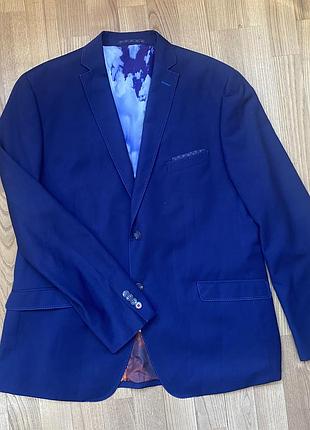Marco manzini — стильний чоловічий піджак у благородному синьому кольорі 💙xl-xxl