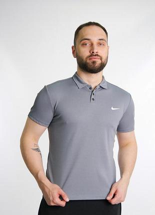 Поло nike серое