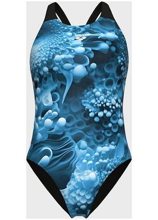Купальник женский blue flowers swimsuit v back 009027-850
