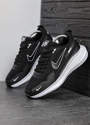 Кроссовки nike мужские весенние черные сетка 43