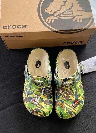 Тапки crocs x bape