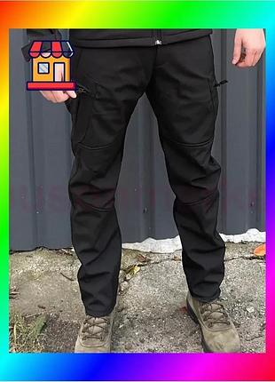 Bs тактические теплые штаны best mix softshell черный xl bas77/n