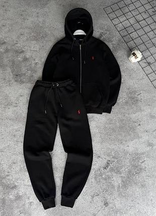 Спортивный костюм polo ralph lauren на флисе черный