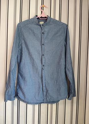 Хлопковая мужская фирменная h&amp;m рубашка