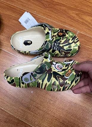 Тапки crocs x bape