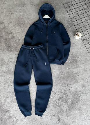 Спортивный костюм polo ralph lauren на флисе серый xl