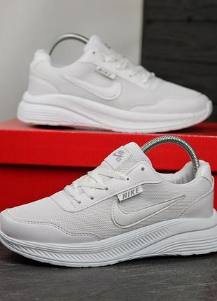 Кроссовки nike r2x мужские белые с сеточкой 44