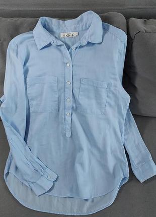 Женская голубая легкая рубашка h&amp;m, размер s