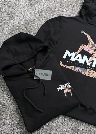 Худи manto stomp hoodie мужское черное манто
