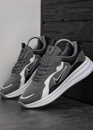 Кроссовки nike racer серые 42