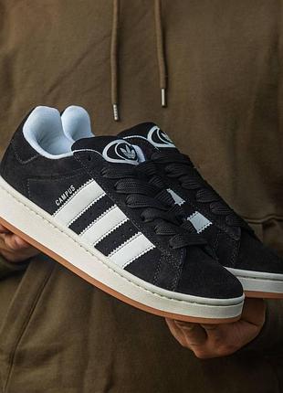 Кроссовки adidas campus black черные мужские 44