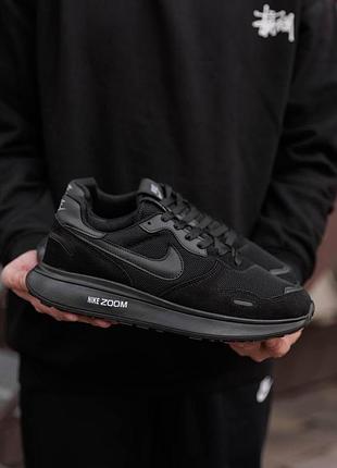 Кроссовки nike zoom black черные мужские