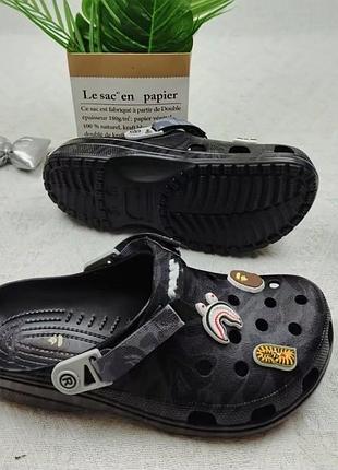Тапки crocs x bape