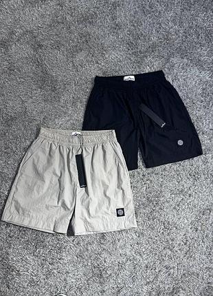 Плавательные шорты stone island плавки черные