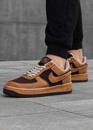 Кеды nike air force 1 low мужские коричневые 44