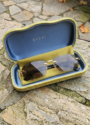 Елегантні сонцезахисні окуляри-безоправки gucci (rimless)