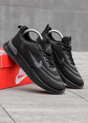 Кроссовки nike черные сетка лето 43