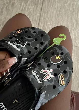 Тапки crocs x bape