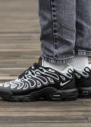 Кроссовки nike air max tn plus drift black grey черные мужские 44