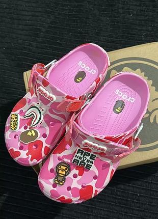 Тапки crocs x bape