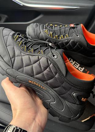 Мужские кроссовки merrell ice cap moc ii black orange черные водонепроницаемые кросы меррел термо осень зима