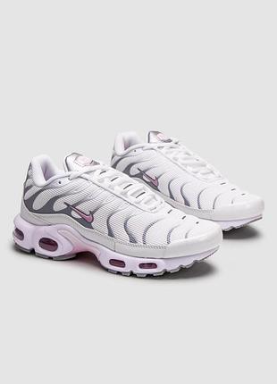 Кроссовки nike air max tn plus white/grey/pink женские 39