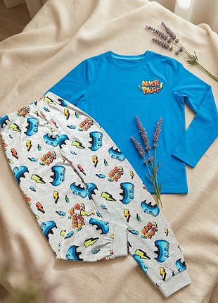 Комбинированная пижама тонкая primark 8-9 лет