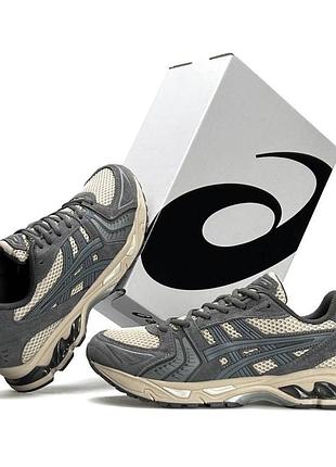 Мужские кроссовки asics gel-kahana 14 серые текстильные кроссы ассикс гел любимая кожаные дышащие весна лето вьетнам 42
