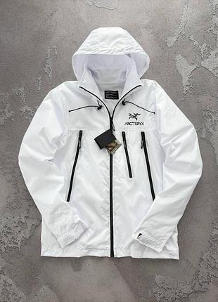 Ветровка arcteryx белая мужская