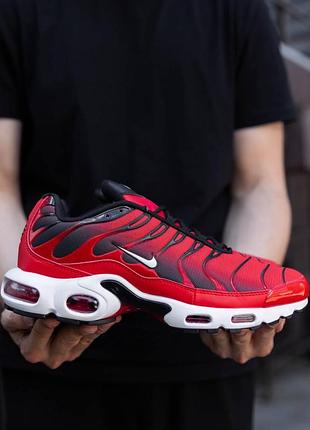 Кросівки nike air max plus tn red white black червоні 41