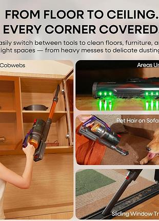 Аккумуляторный беспроводной пылесос kipmax x20 cordless vacuum cleaner 550w / 50kpa с функцией ароматизации