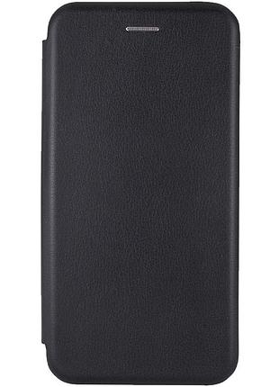 Кожаный чехол-книжка classy для xiaomi redmi 10 черный