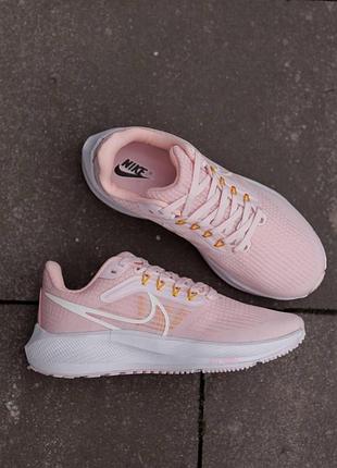 Кроссовки nike air zoom pegasus 39 pink white женские сетка весна 41