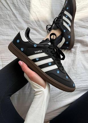 Женские кроссовки адидас самба adidas samba floral black 40