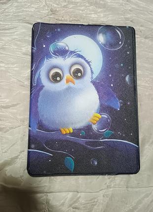 Чехол книжка для ipad 10.2 10.5 apple синий рисунок сова smart case экокожа подставка бампер на магнитах защитный в отличном состоянии