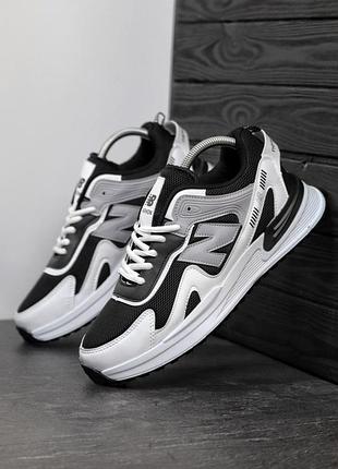Кроссовки new balance черно-белые мужские 44