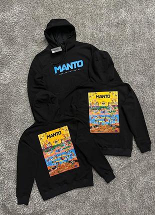 Худі manto gym 2.0 hoodie чоловіче чорне манто