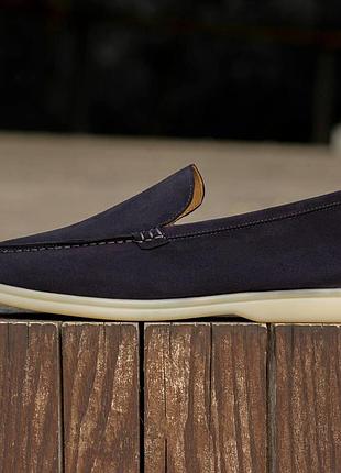 Лоферы loro piana замшевые мужские 44