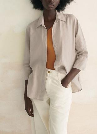 Рубашка женская, лён zara