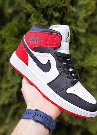Мужские летние высокие кроссовки nike air jordan красные кросовки найк аир джордан 44
