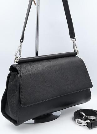 Сумка жіноча шкіряна polina &amp; eiterou m1235-1p black