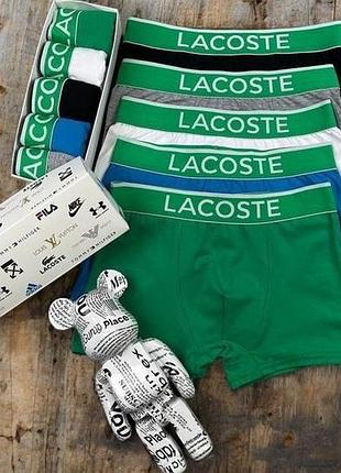 Боксери труси чоловічі lacoste 5 шт. набір у подарунковому пакованні боксери труси чоловічі труси боксери xxl exz0